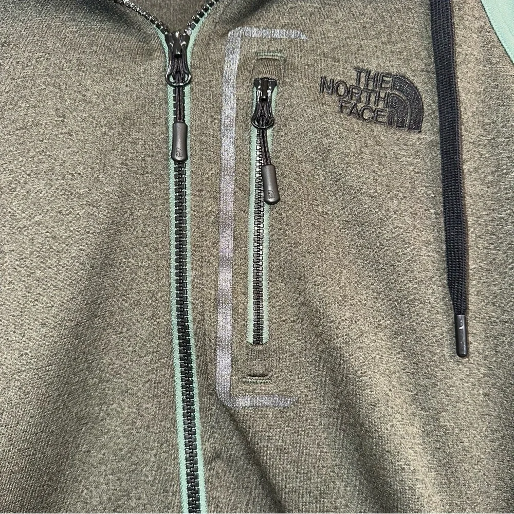 The North Face Men's Medium Mack Mays Full Zip Hoodie Sweatshirt Jacket Green